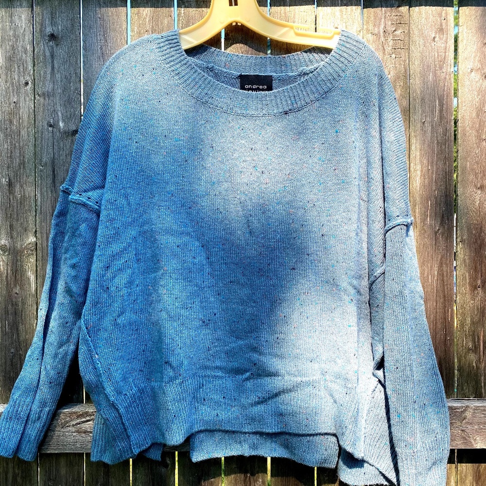 Blue Green Boxy Sweater